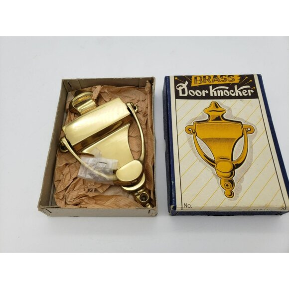 Vintage Brass Door Knocker, Made in Japan, in original box, mint condition - Picture 1 of 8